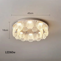 Plafonnier LED en verre rond de luxe 2024 - Style Moderne