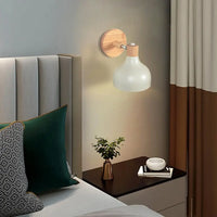 Applique murale nordique Macaron en bois - Lampe de chevet de chambre à coucher - Applique murale moderne