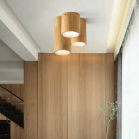 Plafonnier LED Carré en Bois Nordique Nordic Glow - Downlight
