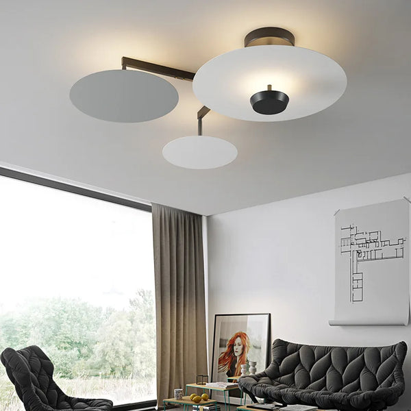 Plafonnier LED Nordic Glow doré minimaliste
