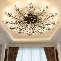 Lustre LED Cristal Moderne Nordique pour Salon Salle à Manger