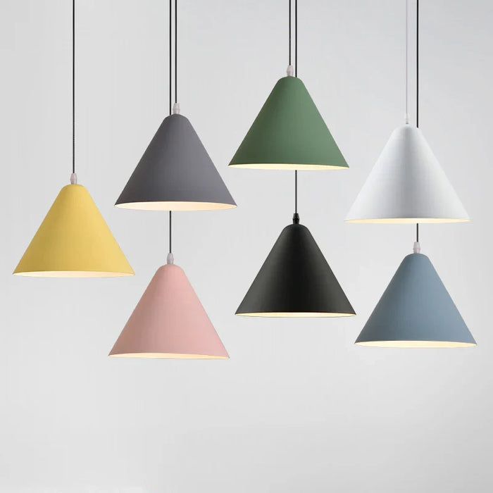 Suspension LED nordique Macaron en Fer
