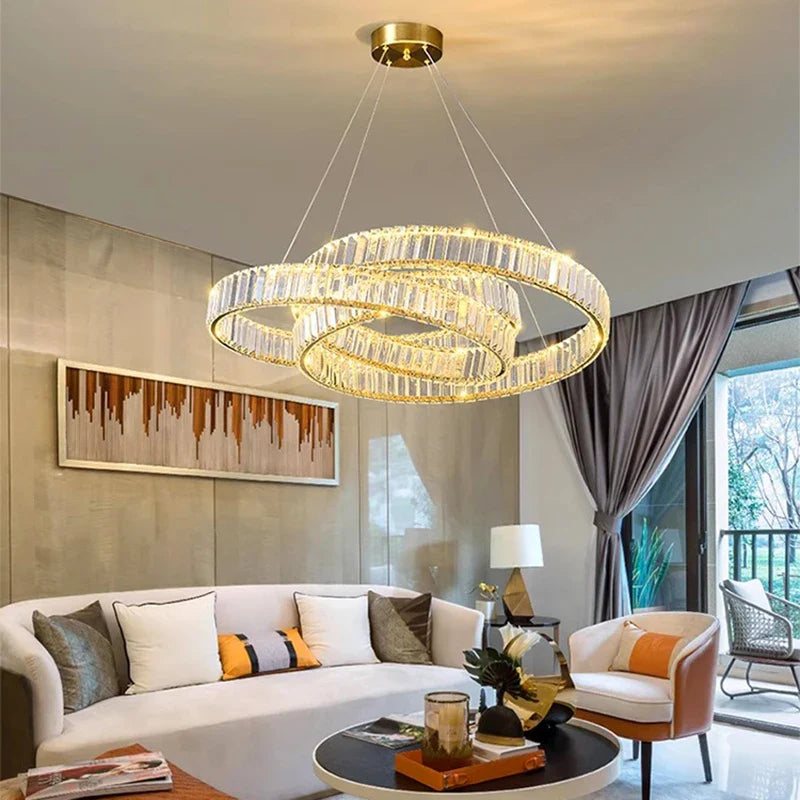 Lustre en cristal de luxe pour décoration intérieure modernisque