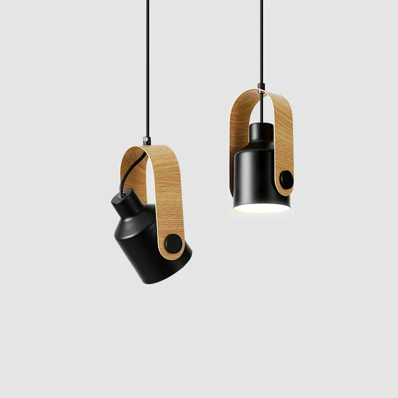 Lustre de chevet japonais en bois - Élégance moderne nordique