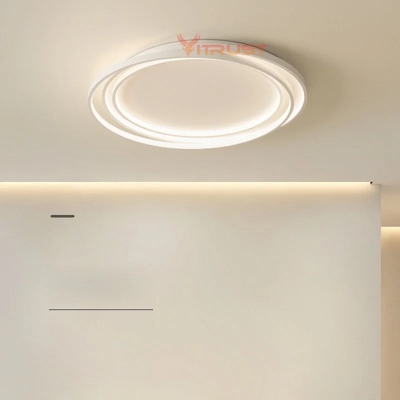 Plafonnier LED nordique moderne pour chambre, salle à manger, cuisine - noir et blanc
