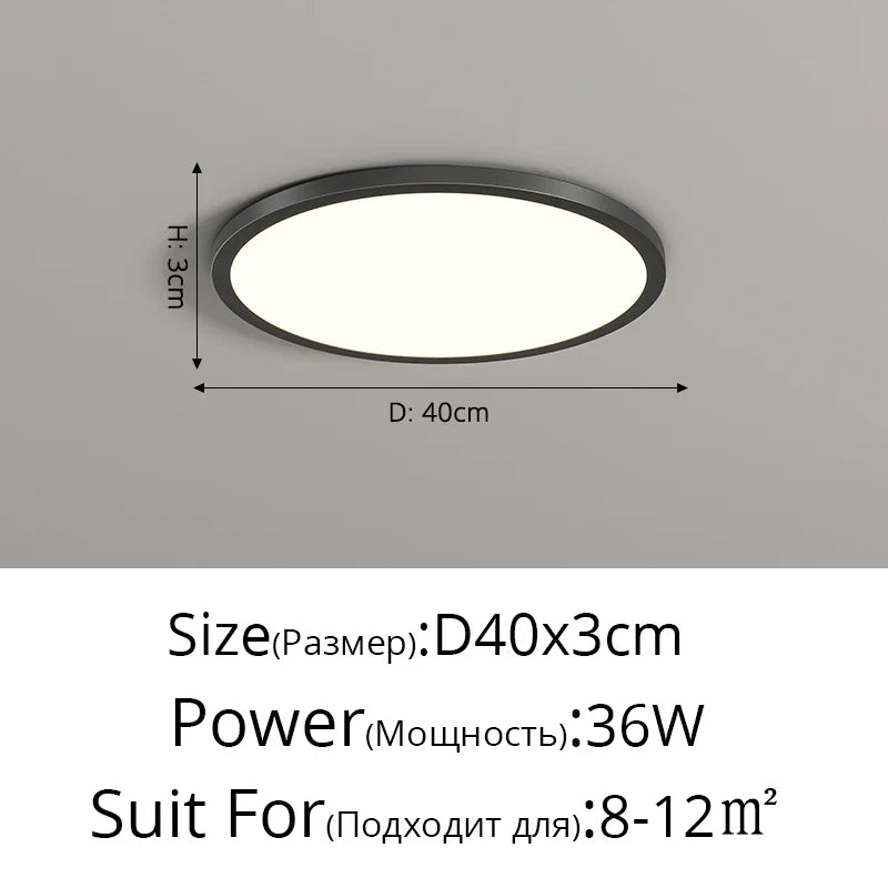 Plafonnier LED Ultra-mince Rectangulaire Minimaliste Scandinave Moderne en Acrylique