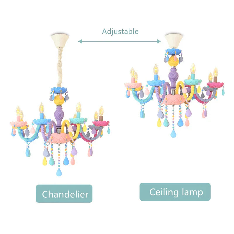 Lustre Crystal Candle LED suspensions