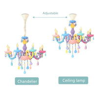 Lustre Crystal Candle LED suspensions