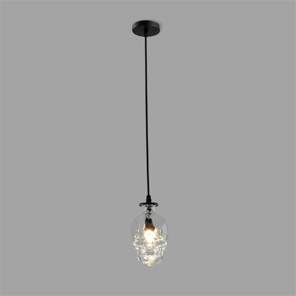 Suspension Loft Américain Rétro avec Lampe Crâne en Bouteille de Vin LED - Édition Limitée