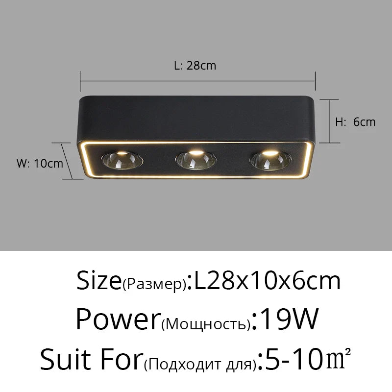 Spot carré LED anti-éblouissement en surface - Lumin'easy