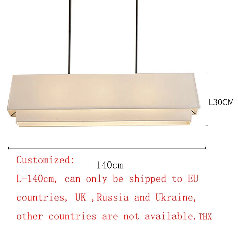 Lustre japonais en tissu LED modernes.