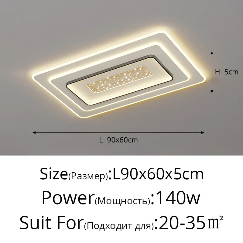 Plafond moderne à LEDs lampe pour chambre cuisine étude éclairage salon luminosité réglable Led plafonnier luminaire