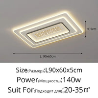Plafond moderne à LEDs lampe pour chambre cuisine étude éclairage salon luminosité réglable Led plafonnier luminaire