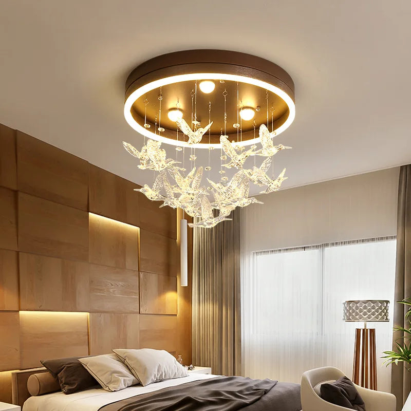 Lustre LED en Cristal Créatif - Chaleur Romantique Moderne