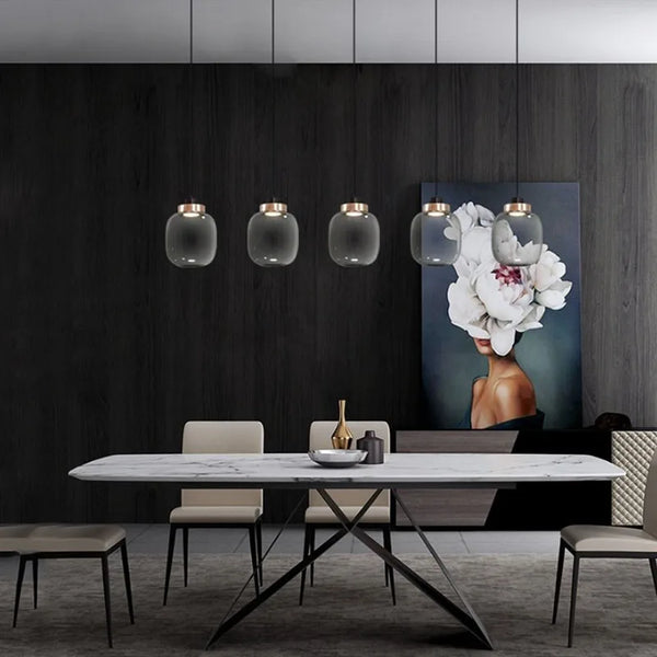 Lustre en verre de Style Moderne - Élégance Contemporaine