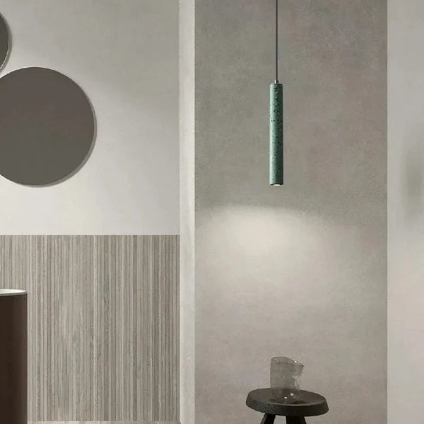 Suspension Tube Terrazzo Industrial Bar Light - Minimalist Single Head