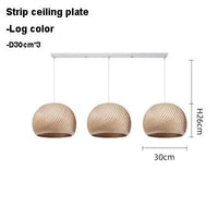 Suspension LED en bois naturel