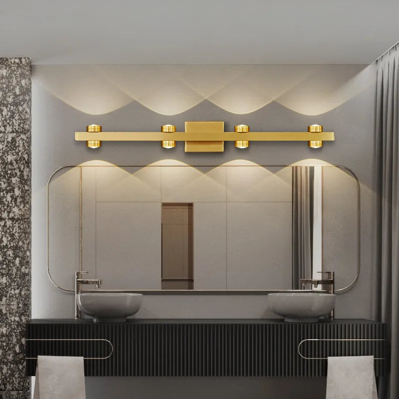 Applique murale LED dorée moderne