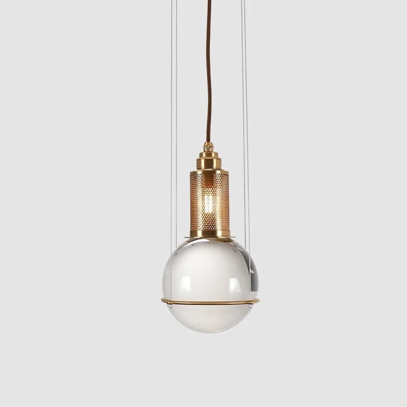 Suspension LED de luxe en cristal style nordique - Cage à oiseaux scandinave