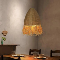 Suspension Wabi Sabi Rétro en Rotin Artisanal