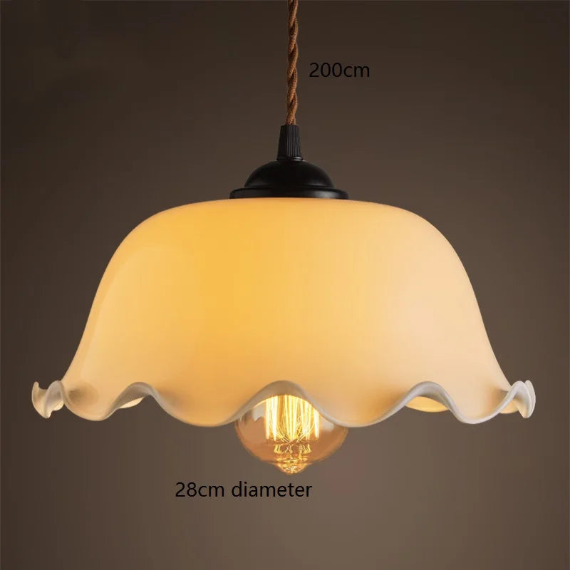 Suspension Vintage Américaine en Cuivre Bois Verre Edison