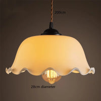 Suspension Vintage Américaine en Cuivre Bois Verre Edison