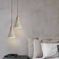 Suspension nordique en ciment et bois massif pour chambre, salon, restaurant, bureau, hôtel et café
