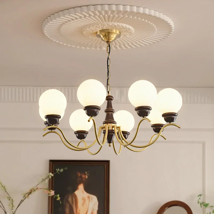 Lustre de Luxe en cuivre avec LED, idéal pour illuminer votre salon, votre chambre ou votre salle à manger