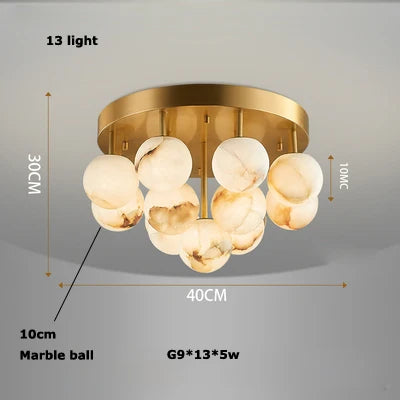 Pingpong World G9 LED Collection - Lustre en marbre suspendu