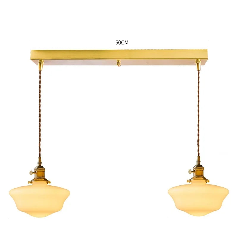 iwhd Suspension LED - Verre et Cuivre - Style Nordique Moderne