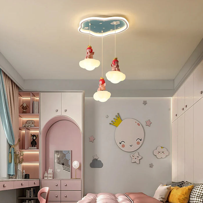 Lustre LED Créatif Trois Têtes pour Enfants - Design Enfance Brillante