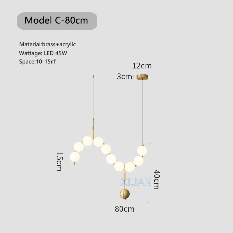 Lustre LED Design Arrondi