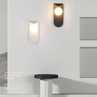Applique murale LED en verre givré pour intérieur