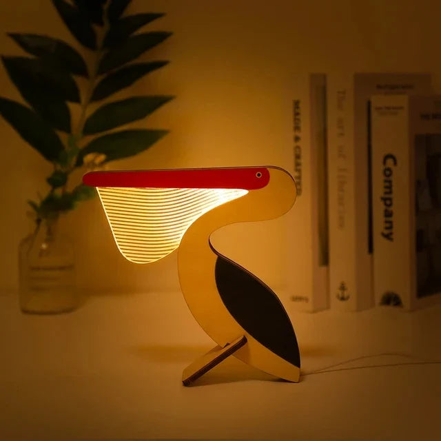 Lampe à poser Animaux LED veilleuse pour enfants - Lampe de chevet pélican Sirius baleine Toucan