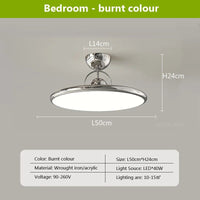 Plafonnier LED nordique crème avec design soucoupe volante