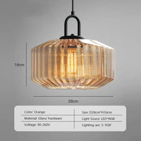 Suspension LED Nordique Rétro en Verre pour Intérieur Loft