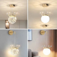 Applique murale suspendue Couronne de cristal