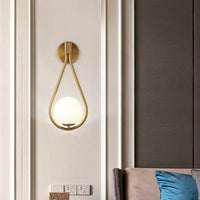 Applique murale LED en verre givré pour intérieur