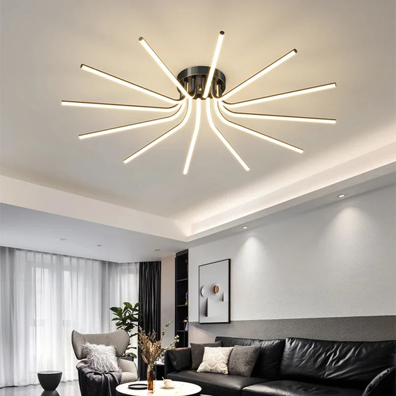 Plafonnier LED en cuivre au design contemporain