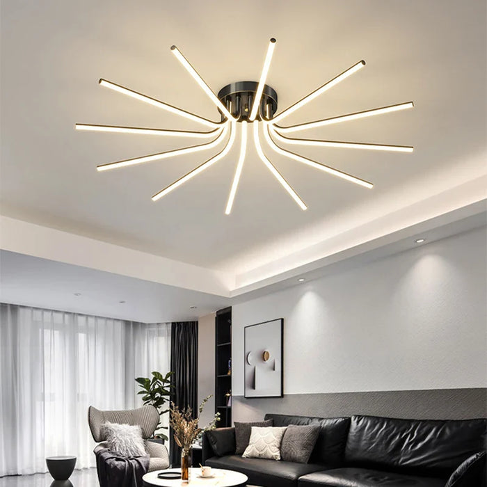 Plafonnier LED en cuivre au design contemporain