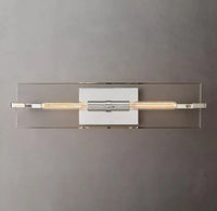 Appliques linéaires rétro LED en verre transparent - Prestige Lumière