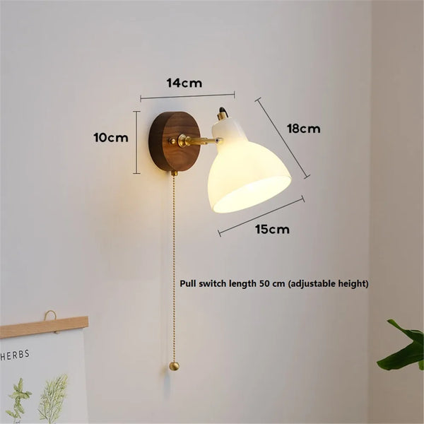 Applique murale moderne en verre et laiton avec interrupteur ajustable - Collection Lumina