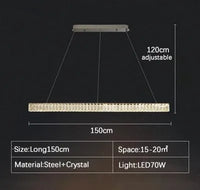 Lustre de luxe en cristal pour hôtel et bar - Style moderne