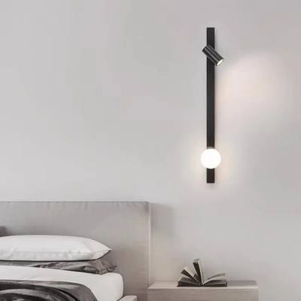 Applique murale LED en cuivre - Style nordique minimaliste pour salon
