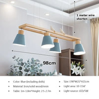 Suspension en fer nordique minimaliste en bois Macaron - Édition Scandinave