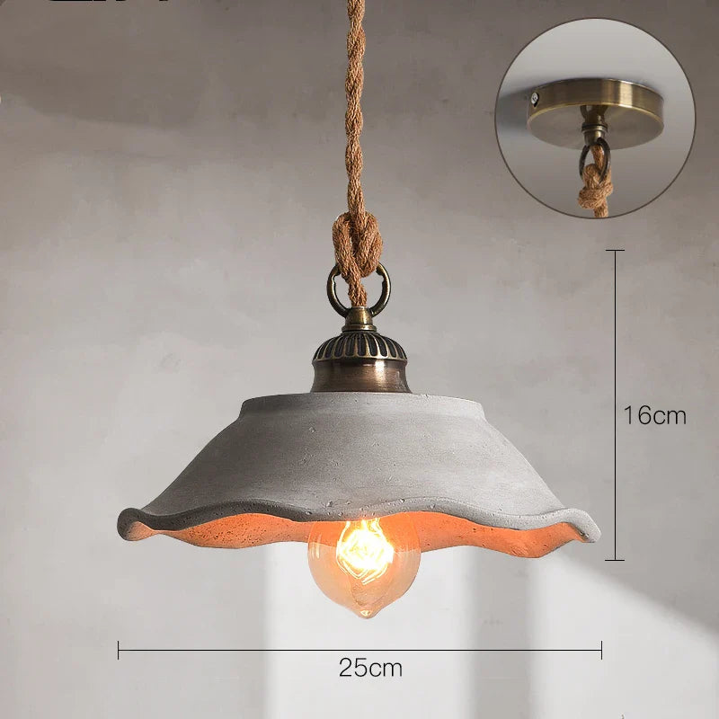 Suspension Fleur Vintage Style Loft en Céramique