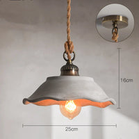 Suspension Fleur Vintage Style Loft en Céramique