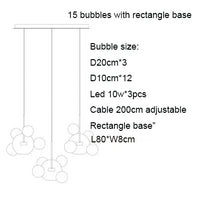 Lustre LED Boules en Verre Design Moderne Éclatant