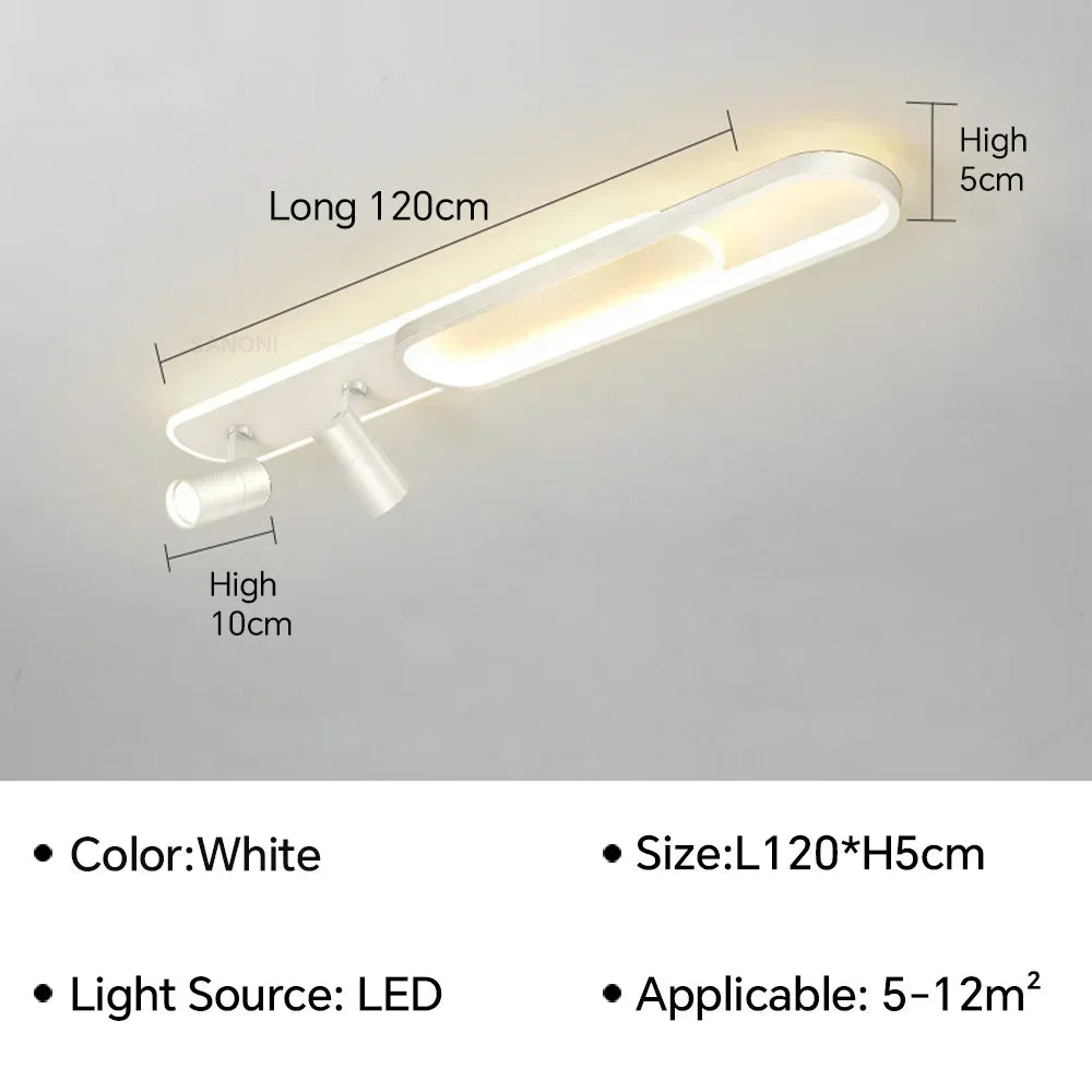 Plafonnier LED moderne avec projecteur pour décoration intérieure