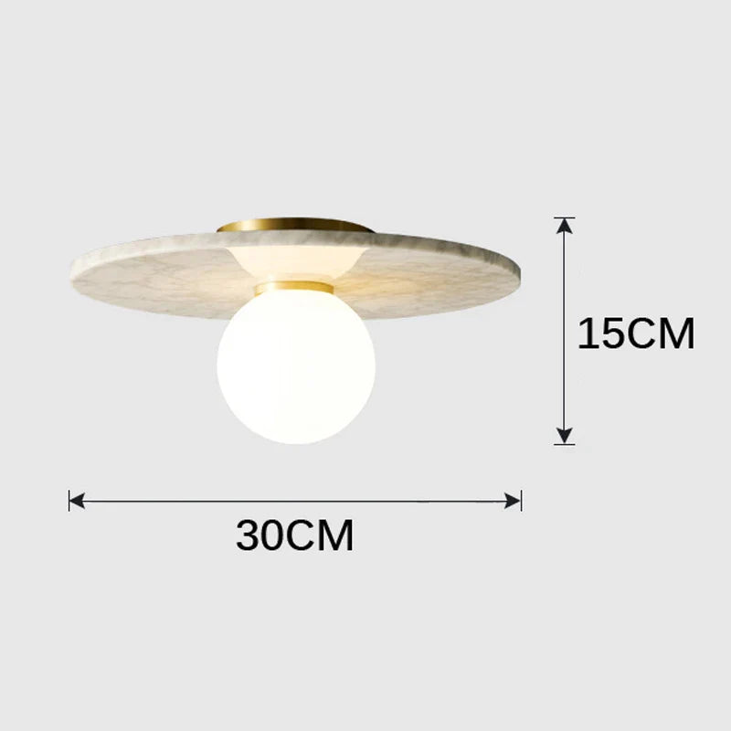 Lampe Plafonnier en marbre nordique pour la décoration intérieure de salon et chambre